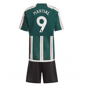 Maillot de foot Manchester United Anthony Martial #9 Extérieur enfant 2023-24 Manches Courte (+ pantalon court)
